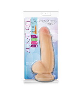 Фаллоимитатор из киберкожы Blush Au Naturel на присоске, бежевый, 17.7 х 5 см - No Taboo