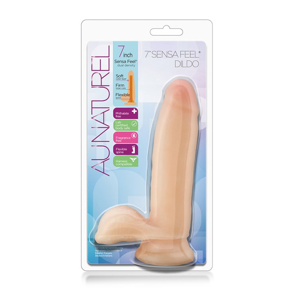 Фаллоимитатор реалистичный Blush Sensa Feel на присоске, бежевый, 17.7 х 4.4 см фото №2 — секс игрушки: Украина, NO TABOO