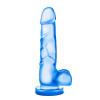 Фаллоимитатор реалистичный Blush Sweet N Hard на присоске, голубой, 19.6 х 3.8 см фото №1 — секс игрушки: Украина, NO TABOO