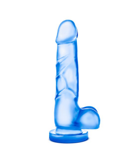 Фалоімітатор реалістичний Blush Sweet N Hard на присосці, блакитний, 19.6 х 3.8 см - No Taboo