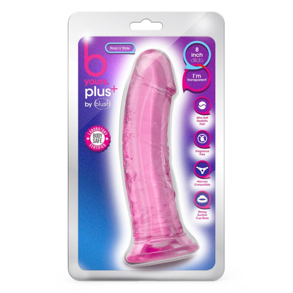 Фаллоимитатор реалистичный Blush Roar N Ride на присоске, розовый, 20.3 х 5 см фото №2 — секс игрушки: Украина, NO TABOO