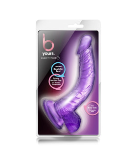Фаллоимитатор реалистичный Blush Sweet N Hard на присоске, фиолетовый, 21.5 х 3.8 см - No Taboo