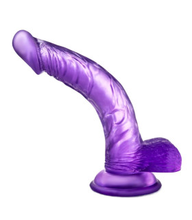 Фаллоимитатор реалистичный Blush Sweet N Hard на присоске, фиолетовый, 21.5 х 3.8 см - No Taboo
