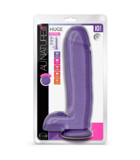 Фаллоимитатор гигант киберкожа Blush Bold Huge на присоске, фиолетовый, 26.6 х 6.3 см - No Taboo
