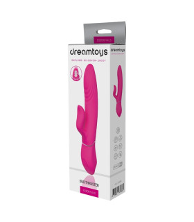 Вибратор-кролик Dreamtoys Duo Thruster для клитора, розовый, 21 х 3.4 см - No Taboo