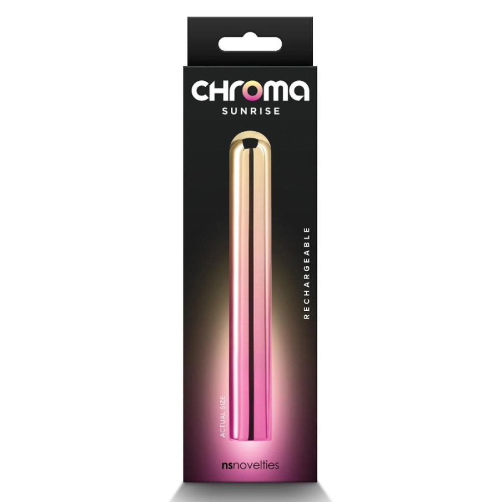 Вибратор вагинальный NS Novelties Chroma розово-золотой, 13.8 х 1.9 см фото №2 — секс игрушки: Украина, NO TABOO