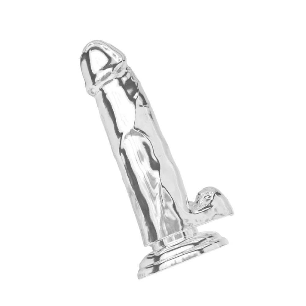 Фаллоимитатор реалистичный Toy Joy Clear на присоске, прозрачный, 18 х 4.5 см фото №3 — секс игрушки: Украина, NO TABOO