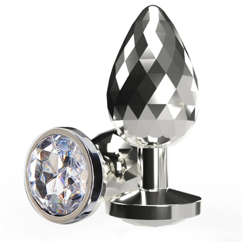 Анальная пробка Toy Joy Disco Diamond S серебристая, 7.5 х 2.7 см фото №3 — секс игрушки: Украина, NO TABOO