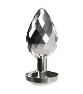 Анальная пробка Toy Joy Disco Diamond S серебристая, 7.5 х 2.7 см - No Taboo