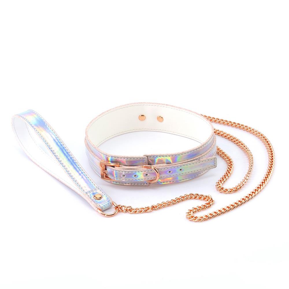 Ошейник с поводком NS Novelties Cosmo Bondage виниловый, разноцветный, 147 см, фото №0 — секс шоп Украина, NO TABOO