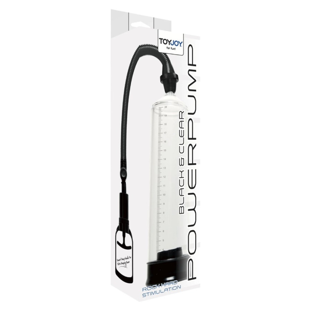 Вакуумная помпа для члена Toy Joy Power Pump механическая, черная, 23 х 5.5 см фото №2 — секс игрушки: Украина, NO TABOO