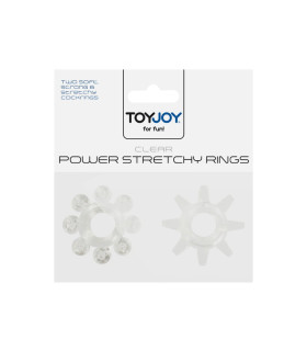 Ерекційні кільця Toy Joy Power Stretchy Rings прозорі, 2 шт - No Taboo