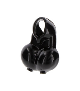 Эрекционное кольцо Toy Joy Manpower с мешочком для мошонки, черное, 10.5 х 4.5 см - No Taboo
