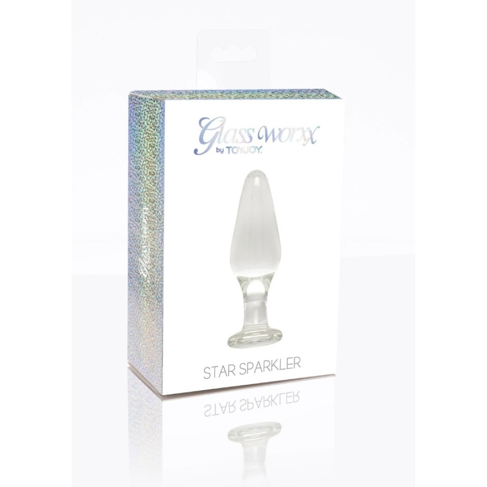 Анальная пробка Toy Joy Star Sparkler серебристая, 12 х 3.5 см фото №2 — секс игрушки: Украина, NO TABOO