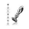 Вибратор анальный Toy Joy The Slider серебристый, 11.3 х 3.3 см фото №4 — секс игрушки: Украина, NO TABOO