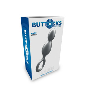 Анальная елочка Toy Joy The Plugger 2 Balls черная, 13 х 2.9 см - No Taboo
