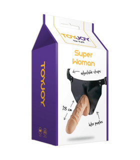 Страпон Toy Joy Superwoman бежевый, 18 х 4.5 см - No Taboo