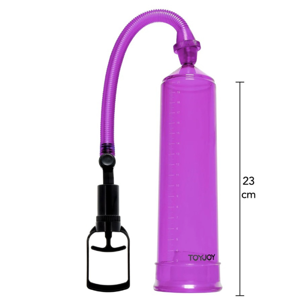 Вакуумная помпа для члена Toy Joy Power Pump механическая, фиолетовая, 23 х 5.5 см фото №0 — секс игрушки: Украина, NO TABOO