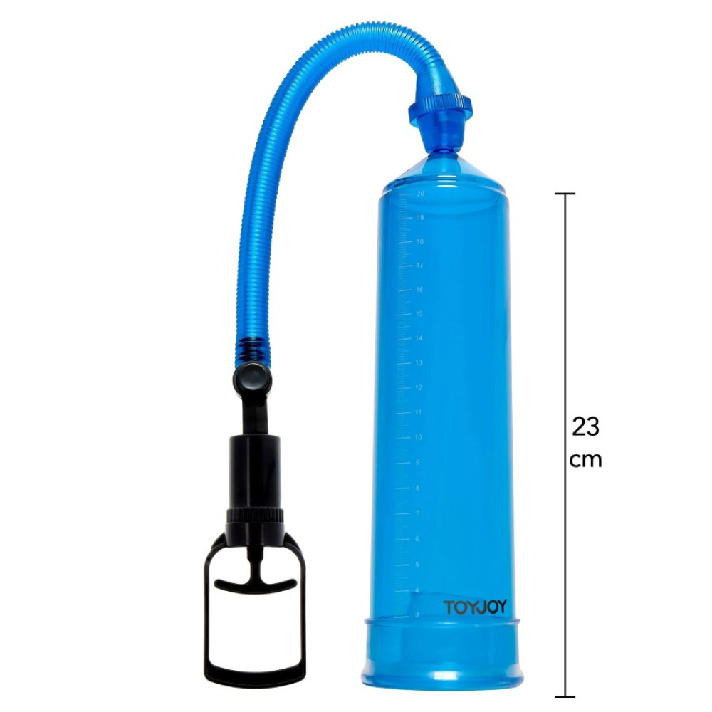 Вакуумная помпа для члена Toy Joy Power Pump механическая, синяя, 23 х 5.5 см фото №0 — секс игрушки: Украина, NO TABOO