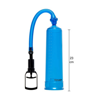 Вакуумная помпа для члена Toy Joy Power Pump механическая, синяя, 23 х 5.5 см - No Taboo