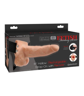 Фаллопротез с вибрацией Pipedream Fetish Fantasy с дистанционным управлением, бежевый, 17.8 х 4.2 см - No Taboo
