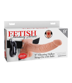 Фаллопротез с вибрацией Pipedream Fetish Fantasy с дистанционным управлением, бежевый, 24 х 5.6 см - No Taboo