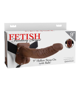 Фаллопротез Pipedream Fetish Fantasy на ремешках, коричневый, 24 х 4.6 см - No Taboo