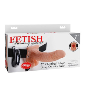 Фаллопротез с вибрацией Pipedream Fetish Fantasy с дистанционным управлением, бежевый, 18.9 х 4.3 см - No Taboo