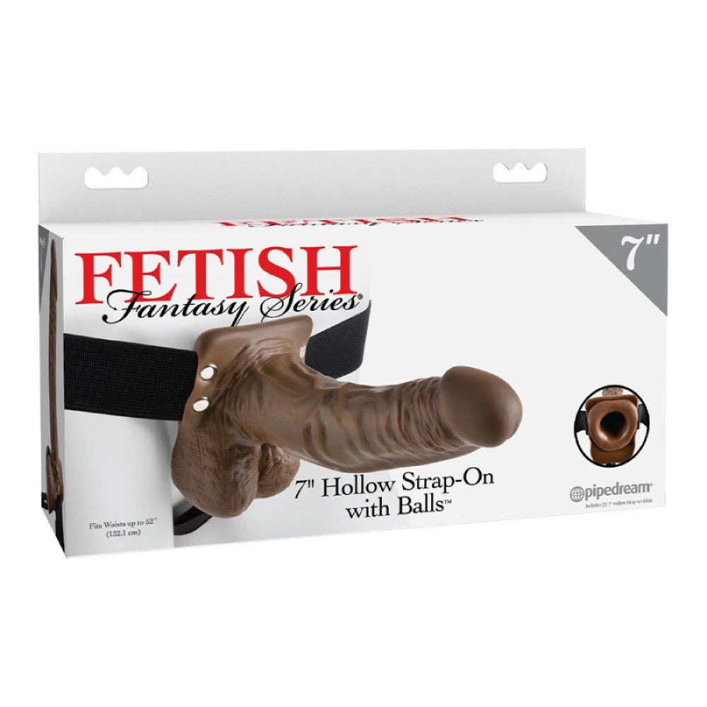 Фаллопротез Pipedream Fetish Fantasy на ремешках, коричневый, 20.5 х 4.3 см фото №0 — секс игрушки: Украина, NO TABOO