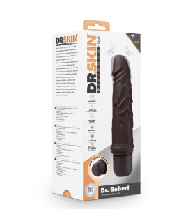 Вибратор реалистичный Blush Dr. Robert коричневый, 19 х 4.4 см - No Taboo