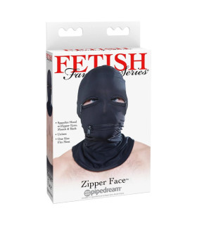 Маска на всю голову Pipedream Fetish Fantasy Zipper Face с молниями, чорная, One Size - No Taboo