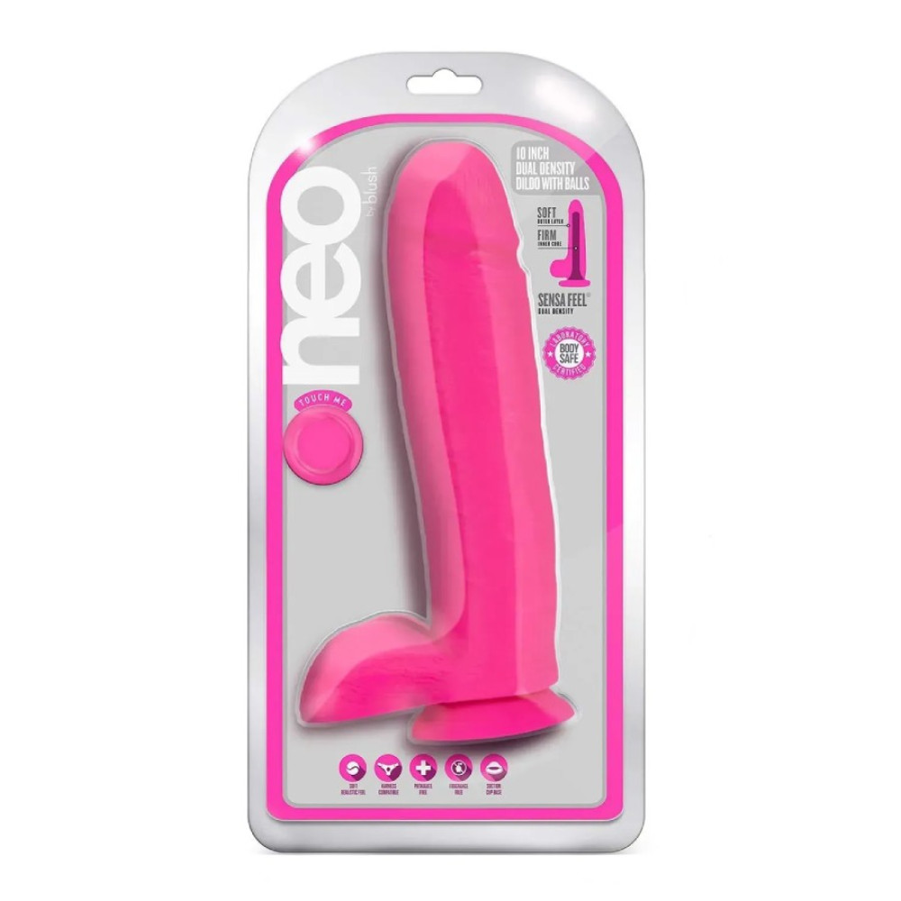 Фаллоимитатор реалистичный Blush Neo на присоске, розовый, 26.6 х 5.5 см фото №2 — секс игрушки: Украина, NO TABOO