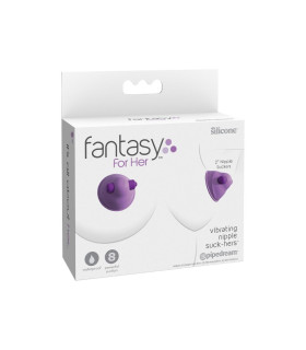Затискачі для сосків Pipedream Fantasy for her з вібрацією, фіолетовий, 5 х 5 см - No Taboo