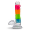 Фаллоимитатор реалистичный Blush Rainbow Rave светящийся в темноте, разноцветный, 16.5 х 3.2 см фото №3 — секс игрушки: Украина, NO TABOO