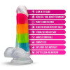Фаллоимитатор реалистичный Blush Rainbow Rave светящийся в темноте, разноцветный, 16.5 х 3.2 см фото №6 — секс игрушки: Украина, NO TABOO