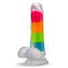 Фаллоимитатор реалистичный Blush Rainbow Rave светящийся в темноте, разноцветный, 16.5 х 3.2 см фото №1 — секс игрушки: Украина, NO TABOO