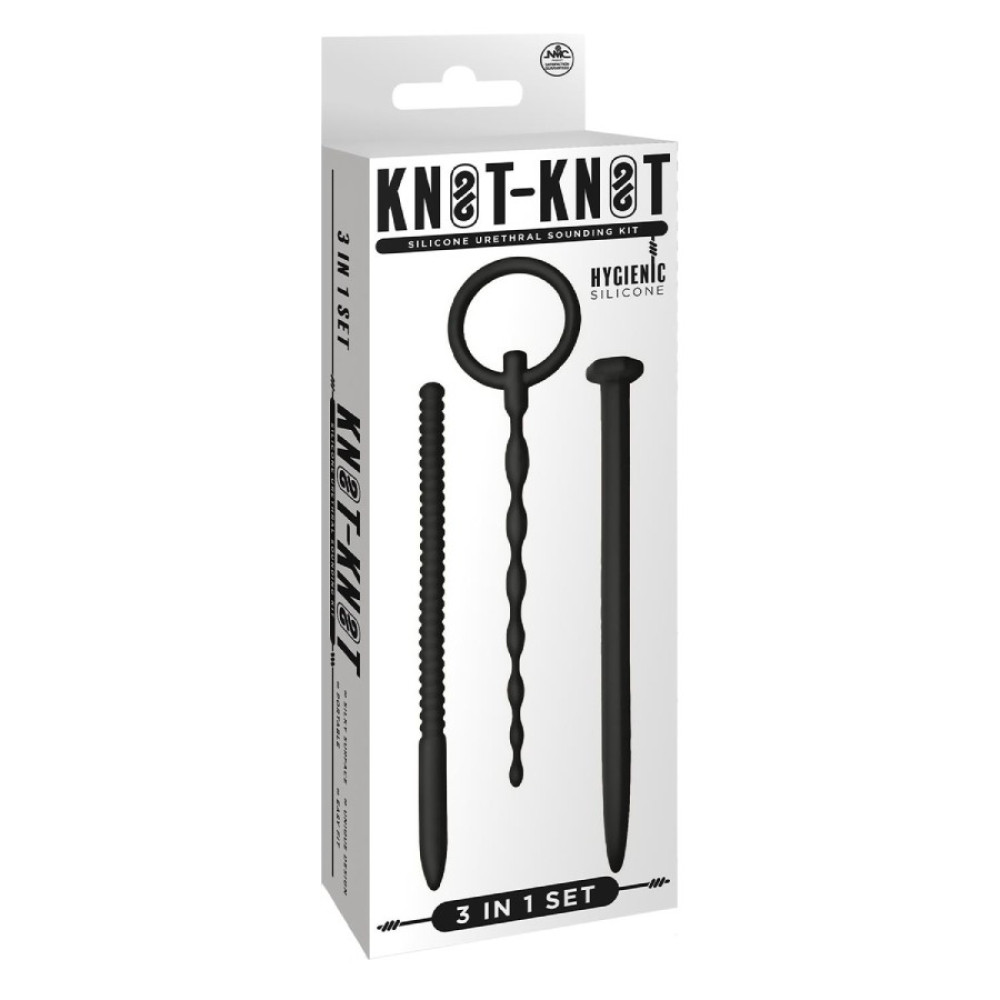 Набор уретральных катетеров NMC Knot Knot черный, 3 шт, фото №2 — секс шоп Украина, NO TABOO