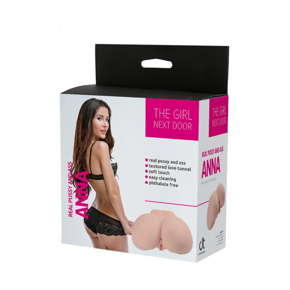 Мастурбатор реалістичний Dreamtoys Anna вагіна та анус, бежевий, 20 х 5 см фото №2 — секс іграшки: Україна, NO TABOO
