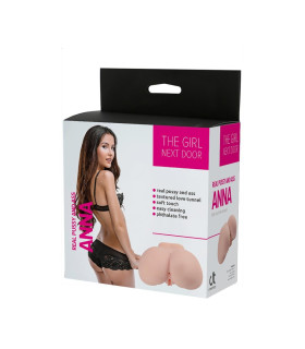 Мастурбатор реалістичний Dreamtoys Anna вагіна та анус, бежевий, 20 х 5 см - No Taboo
