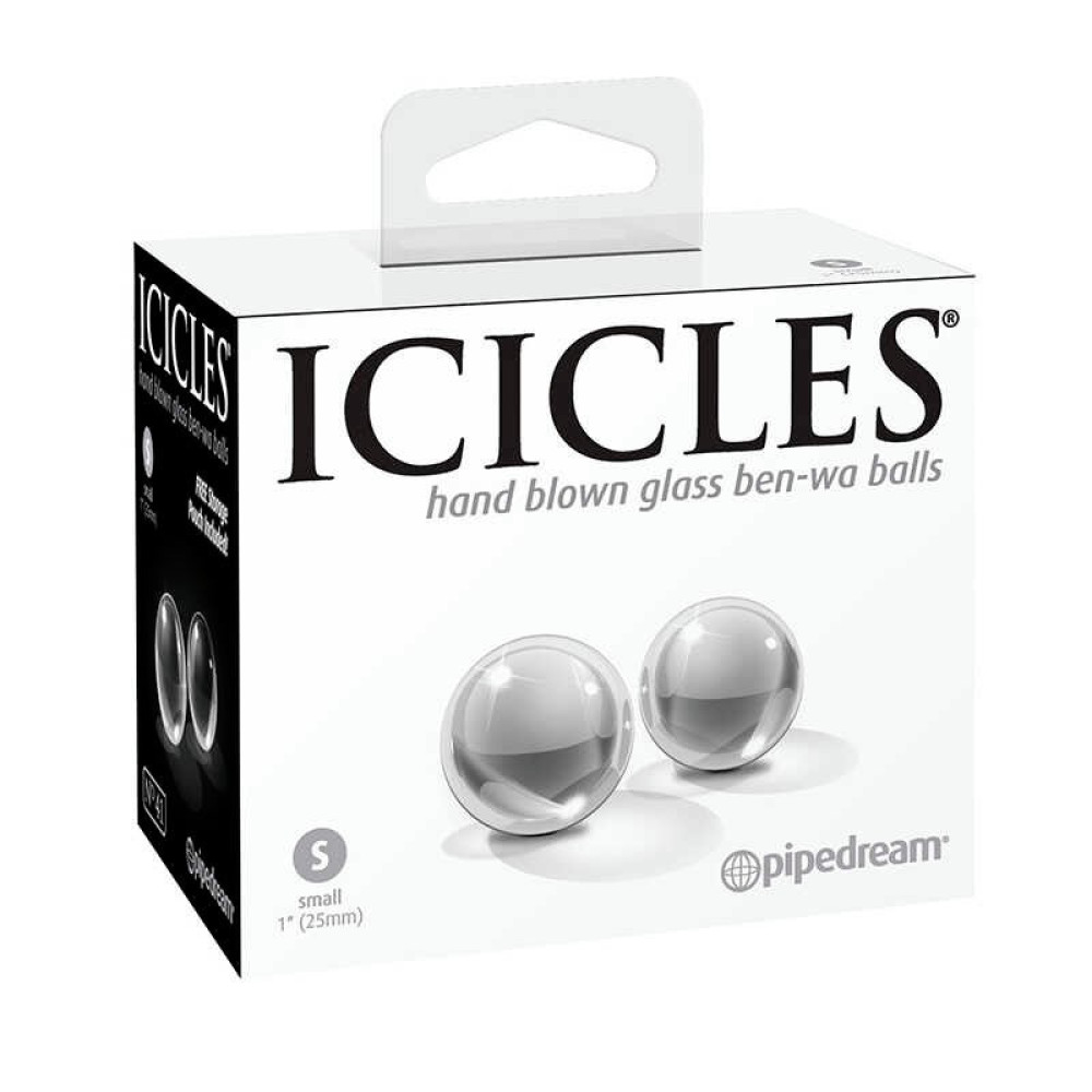Вагинальные шарики Pipedream Icicles стеклянные, 2.5 х 2.5 см фото №0 — секс игрушки: Украина, NO TABOO