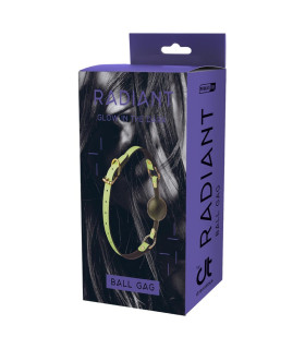 Кляп с шариком Dreamtoys Ball Gag светящийся в темноте, зеленый, 60 х 4 см - No Taboo