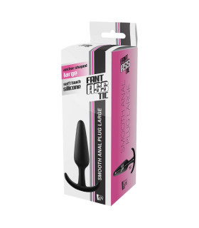 Анальная пробка Dreamtoys Smooth Large черная, 11.5 х 2.9 см - No Taboo