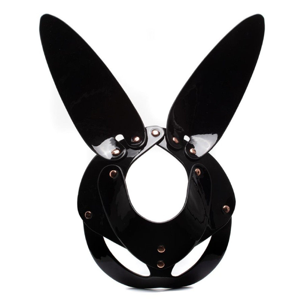 Маска кролика Kinky Diva из веганской кожи, черная, One Size, фото №2 — секс шоп Украина, NO TABOO