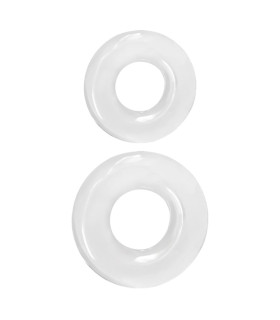 Эрекционные кольца NS Novelties Double Stack прозрачные, 2 шт - No Taboo