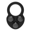 Эрекционное кольцо Dream Toys Ramrod с тремя утяжелителями, черное, 7.5 х 3.3 см фото №1 — секс игрушки: Украина, NO TABOO