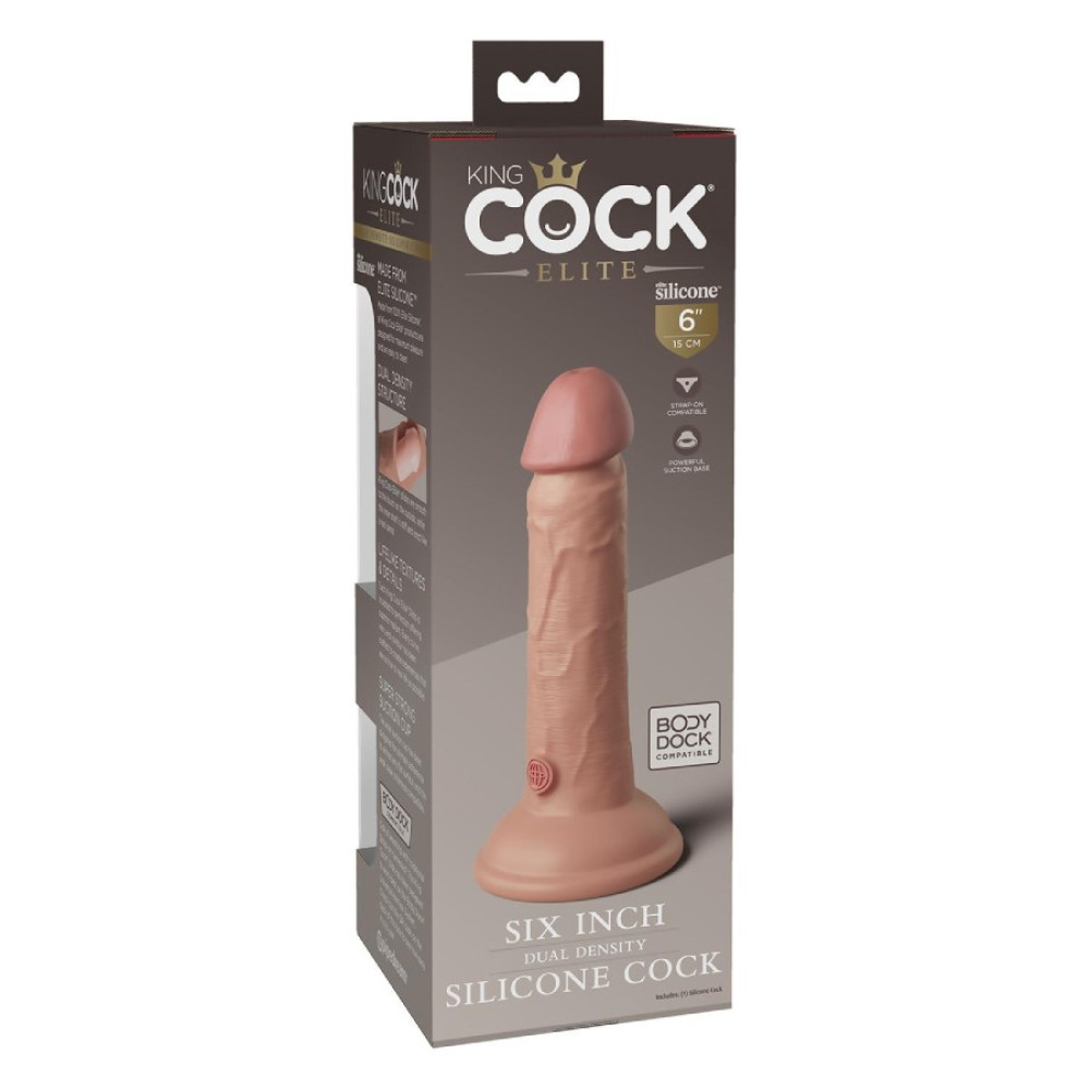 Фаллоимитатор реалистичный Pipedream King Cock Elite на присоске, бежевый, 17 х 3.8 см фото №6 — секс игрушки: Украина, NO TABOO