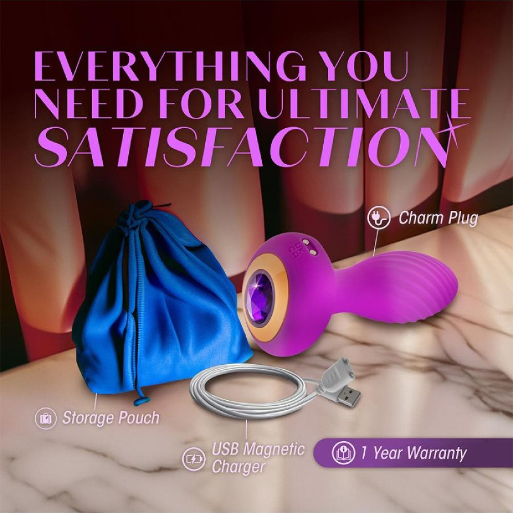 Анальный вибратор Blush Charm Amethyst фиолетовый, 11.4 х 3.2 см фото №7 — секс игрушки: Украина, NO TABOO