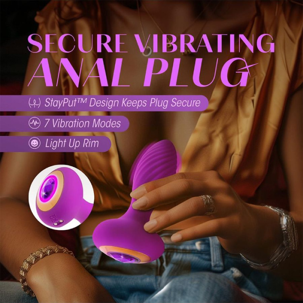 Анальный вибратор Blush Charm Amethyst фиолетовый, 11.4 х 3.2 см фото №8 — секс игрушки: Украина, NO TABOO