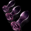 Набор анальных пробок Dreamtoys Rosebud стеклянный, розовый, 3 шт фото №4 — секс игрушки: Украина, NO TABOO