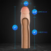 Насадка на пенис реалистичная Blush Performance Plus бежевая, 17.7 х 4.4 см фото №7 — секс игрушки: Украина, NO TABOO